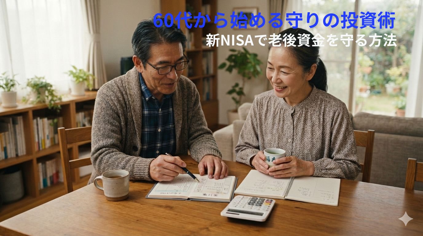 60代夫婦で老後のお金の話をしているイメージ