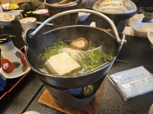 鬼怒川温泉　「花の宿松や」の、ゆめポーク小鍋