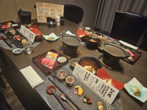 宿泊ホテルでのディナー料理