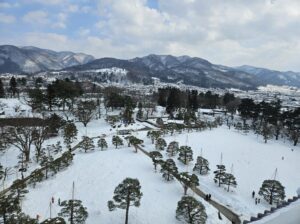 鶴ヶ城展望台から見える会津街並み