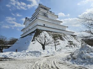 2月下旬残雪の鶴ヶ城